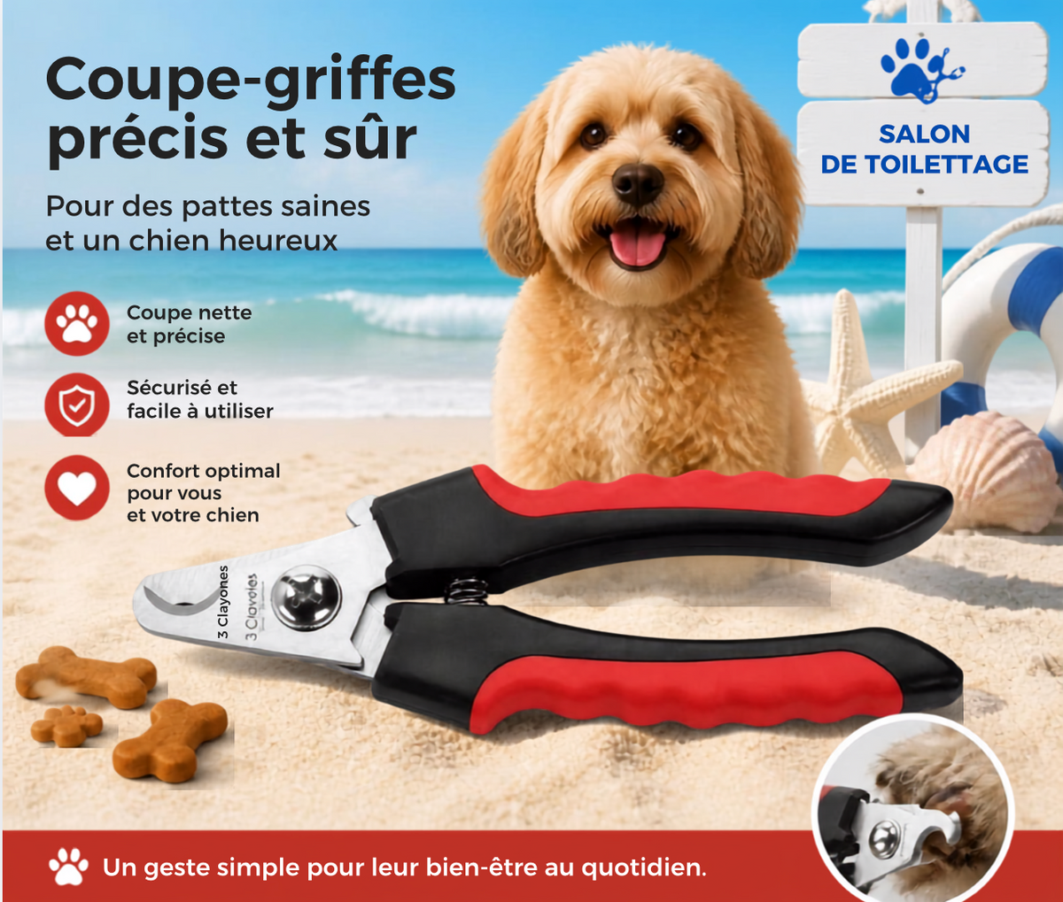 Nail clipper 3 Claveles Dog S 3C