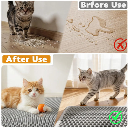 Cat Litter Mat – Double Layer Anti-Slip & Waterproof