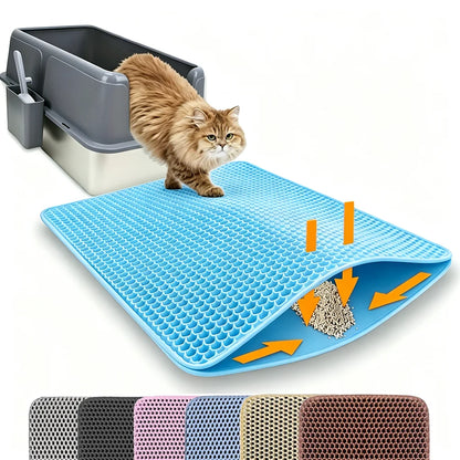 Cat Litter Mat – Double Layer Anti-Slip & Waterproof