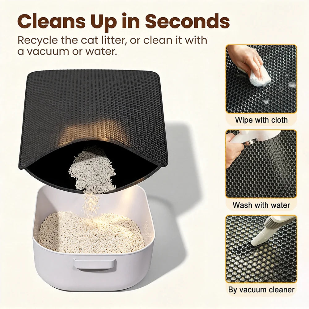 Cat Litter Mat – Double Layer Anti-Slip & Waterproof