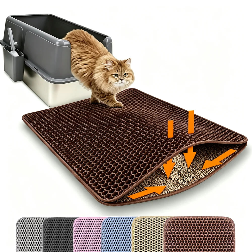 Cat Litter Mat – Double Layer Anti-Slip & Waterproof