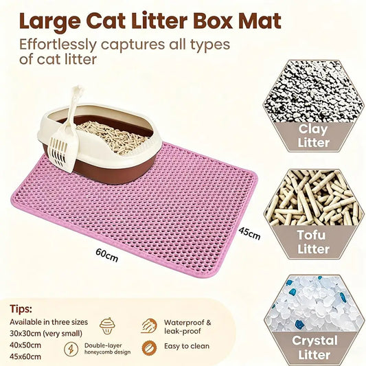 Cat Litter Mat – Double Layer Anti-Slip & Waterproof