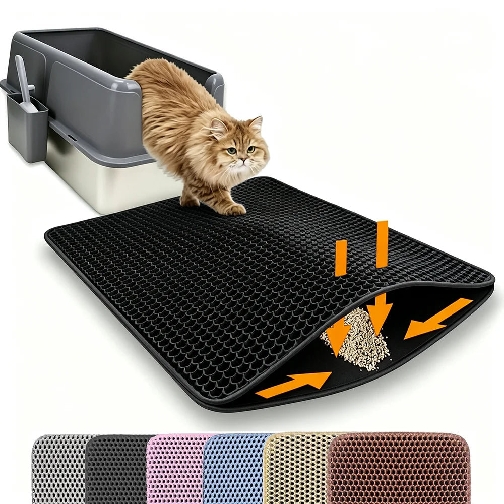 Cat Litter Mat – Double Layer Anti-Slip & Waterproof