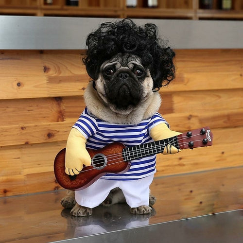 Rockstar Dog Guitar Costume — Hilarious Pet Outfit for Small & Medium Dogs